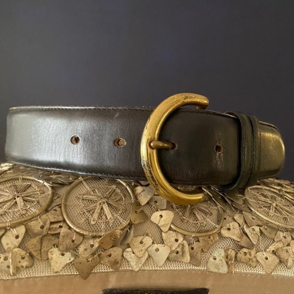 💯 COACH Classic Black Leather Belt - Size: Small - Picture 3 of 4